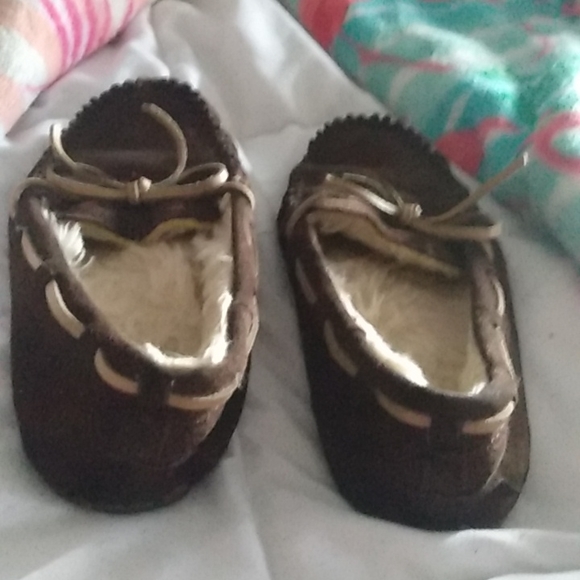 Brown suede moccasins - Picture 3 of 3